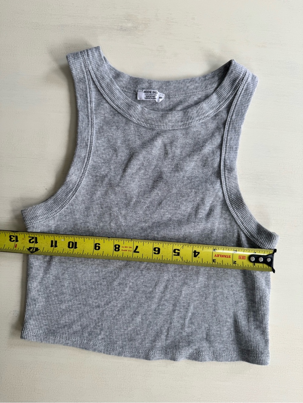 Ardene Gray Ribbed Cropped Tank - Picture 7 of 8